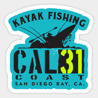 CAL31 Coast Kayak Fishing San Diego Bay Sticker